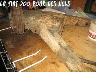 électrolyse et peinture de triangles de fiat 500
